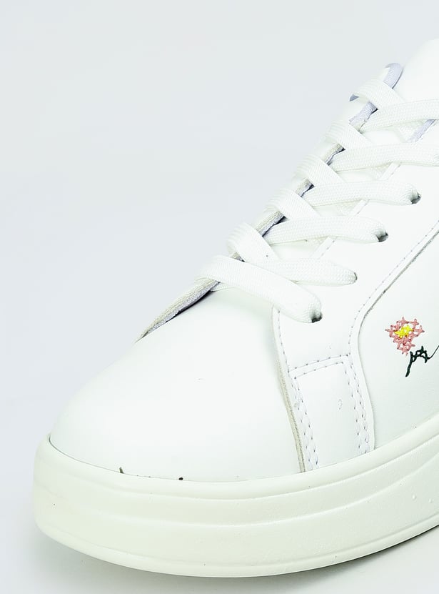 Versatile Women Embroidered Sneakers for Casual Wear, Travel, and Fashionable Outfits