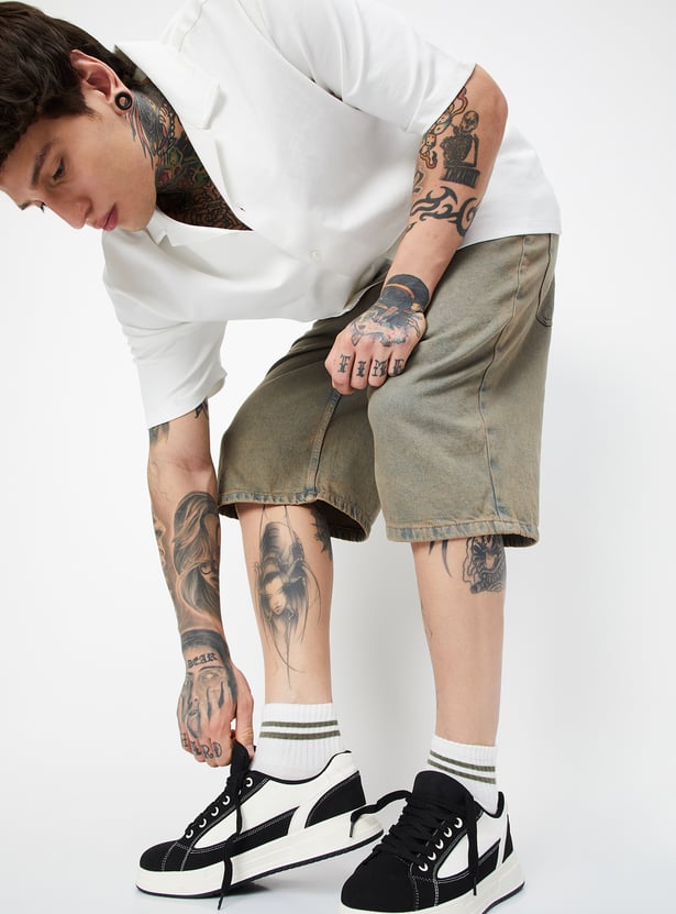 Lightweight Men’s Colourblocked Sneakers with Ergonomic Fit for All-Day Comfort