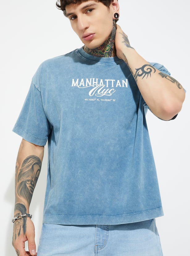 Comfortable Men’s Back Print Cotton T-Shirt for Daily Wear