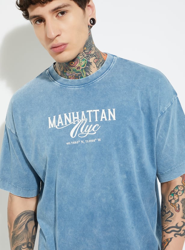 Comfortable Men’s Back Print Cotton T-Shirt for Daily Wear