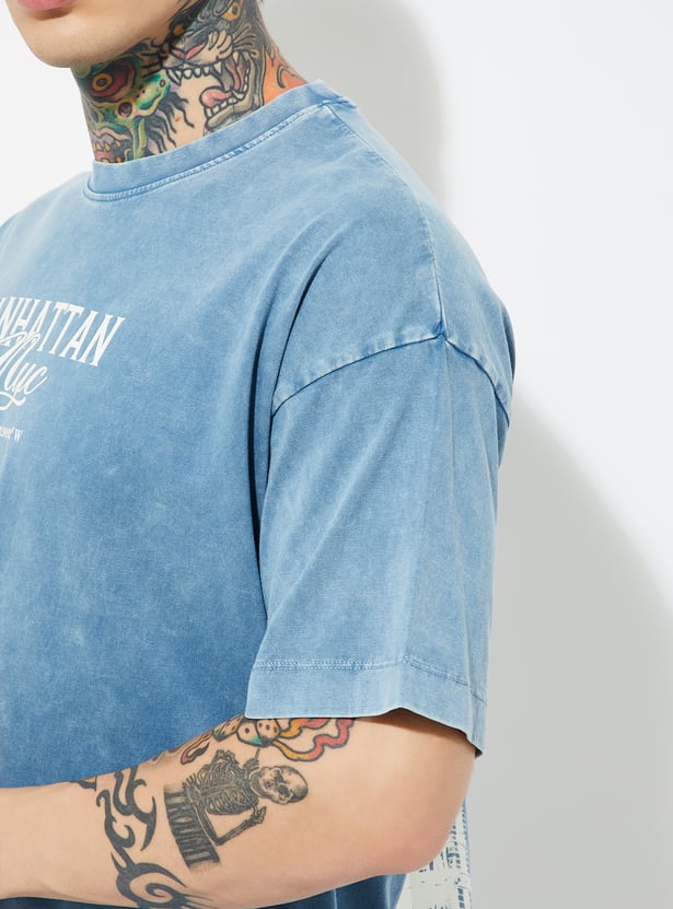 Comfortable Men’s Back Print Cotton T-Shirt for Daily Wear