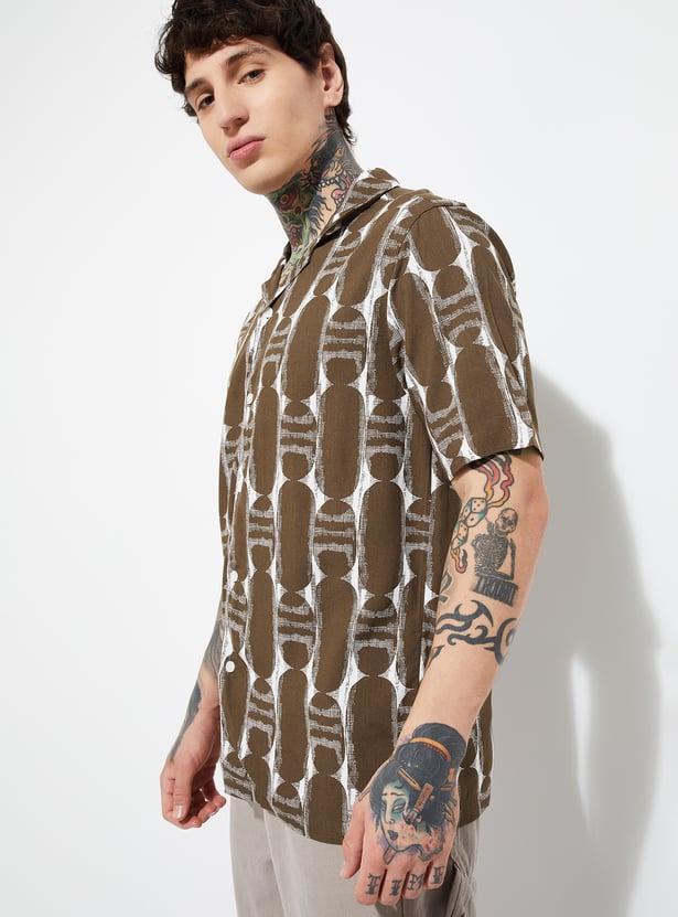 Men’s Casual Printed Resort Shirt for Summer & Beach Wear