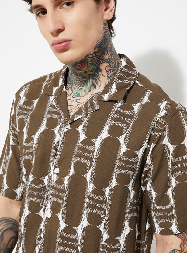 Men’s Casual Printed Resort Shirt for Summer & Beach Wear