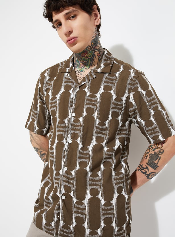 Men’s Casual Printed Resort Shirt for Summer & Beach Wear