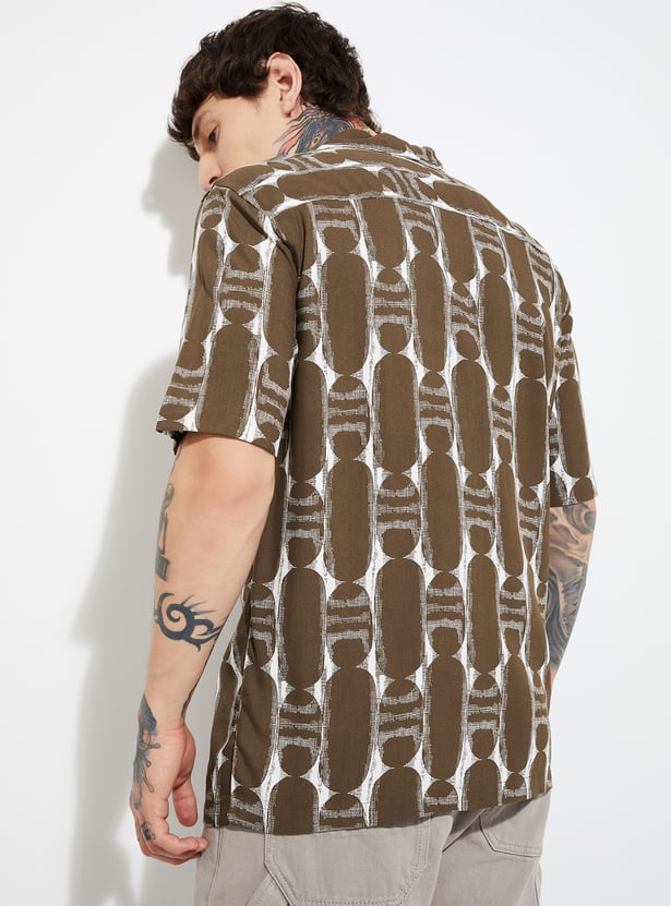 Men’s Casual Printed Resort Shirt for Summer & Beach Wear