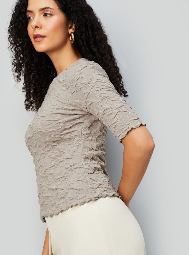 Fashionable Textured Top for Women Weekend & Party Outings