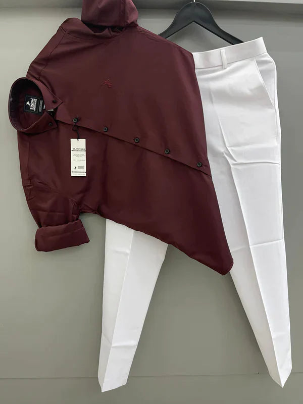 Modern Party Shirt and Trouser Combo for Men with Comfortable Fit and Trendy Design