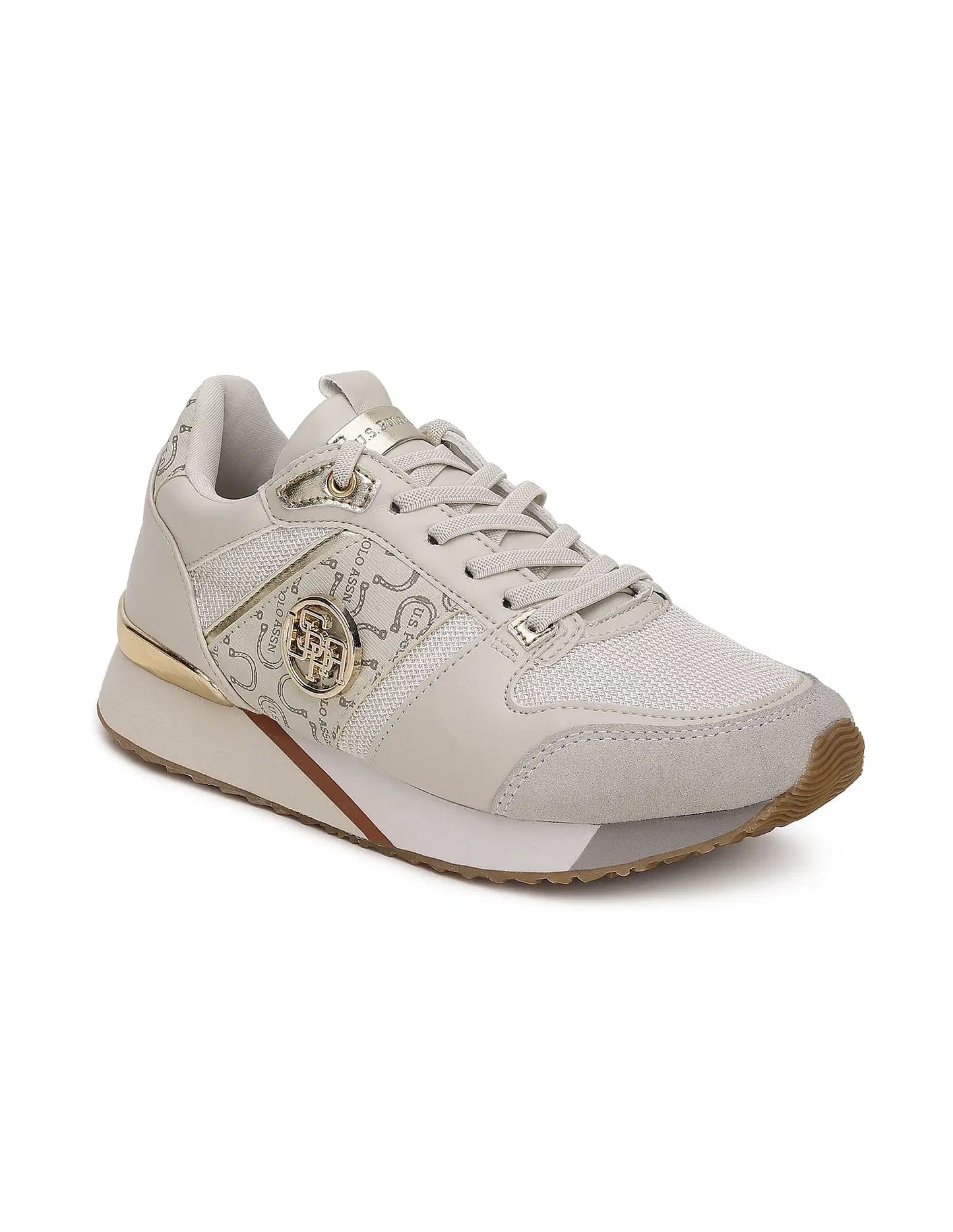 Fashion Forward Women Stella Sneakers with Metallic Panel Design