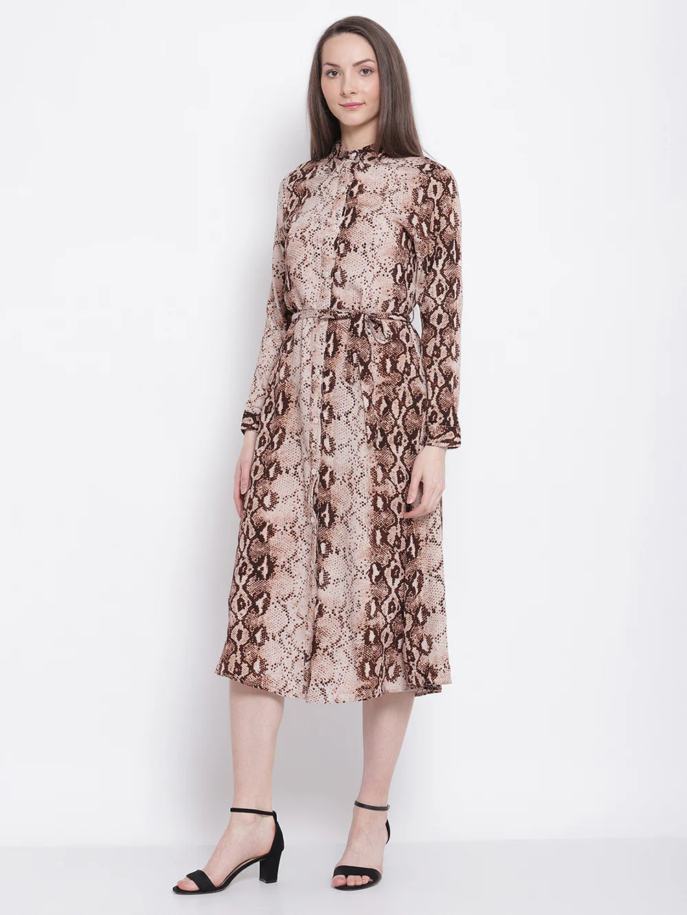 Stunning Women’s Leopard Print Dress in Knee-Length with Elegant Finish