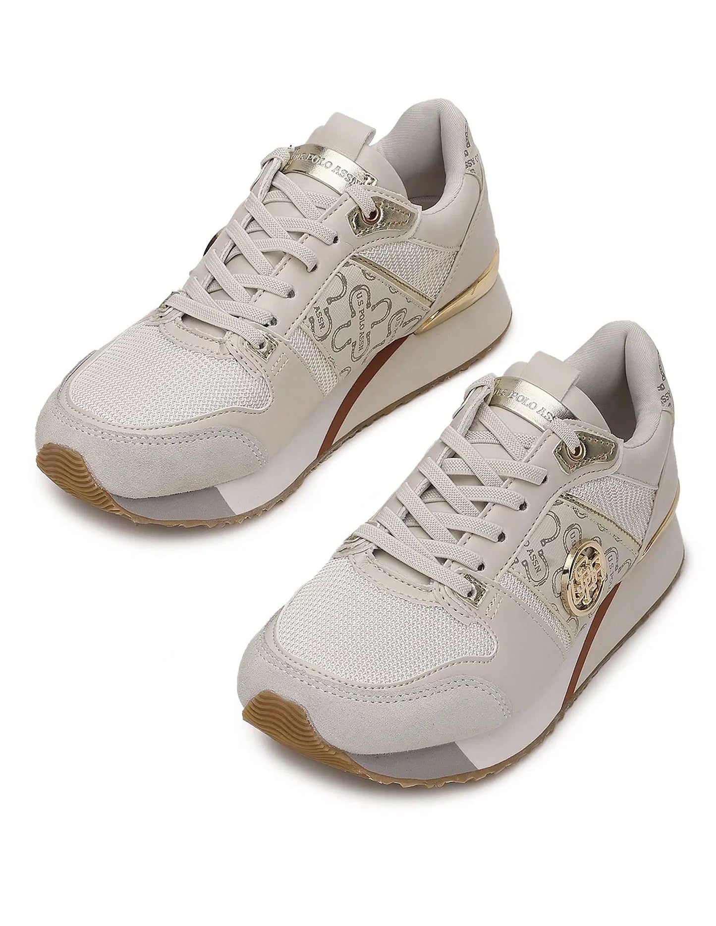 Fashion Forward Women Stella Sneakers with Metallic Panel Design