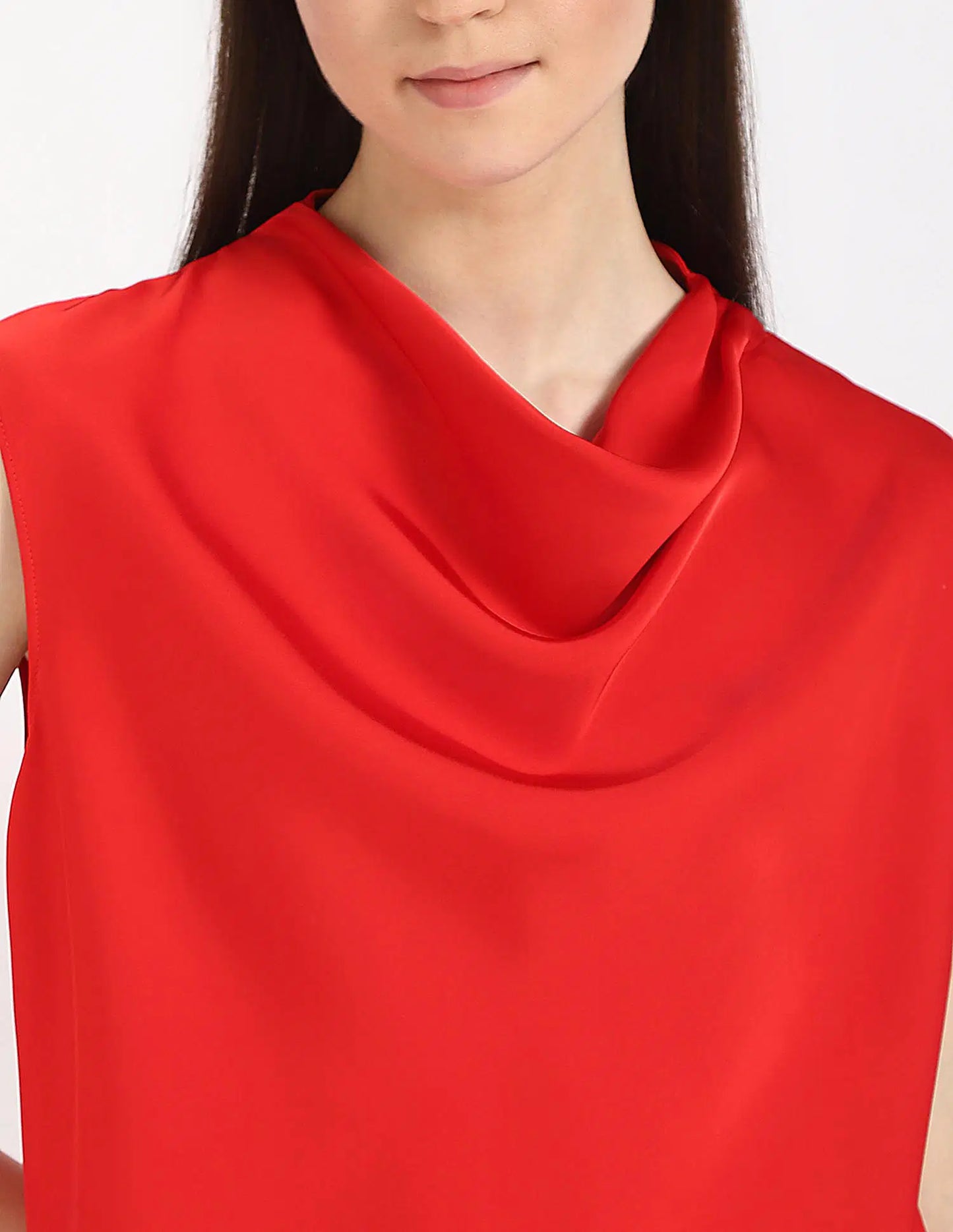 Comfortable and Stylish Red Solid Top for Women Daily Wear