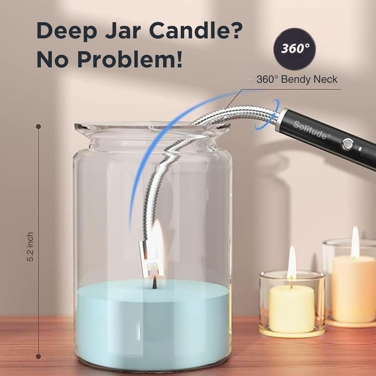 Electric Windproof Lighter with USB Charging for Home and Kitchen