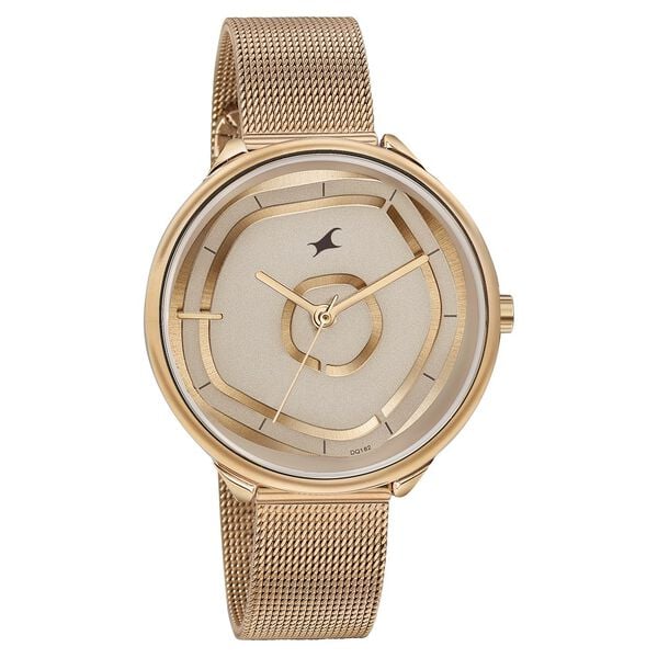 Premium Multifunction Quartz Watch with Rose Gold Dial and Stainless Steel Bracelet