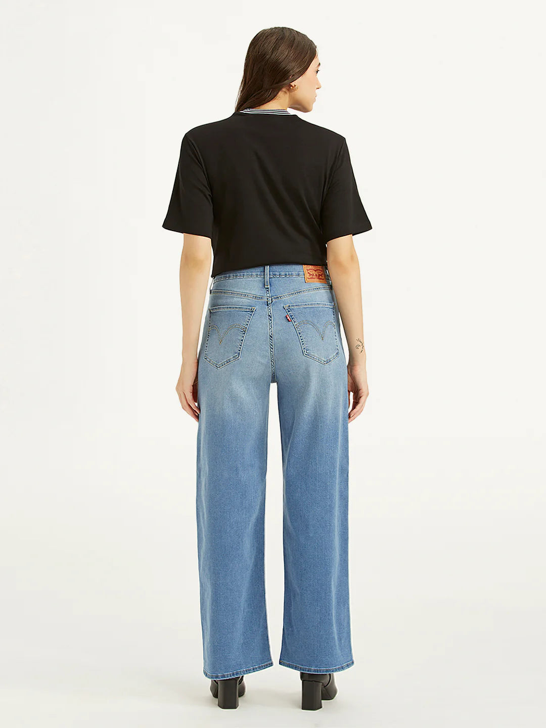 Stylish Mile High Blue Jeans for Women with Comfortable Wide Leg Fit
