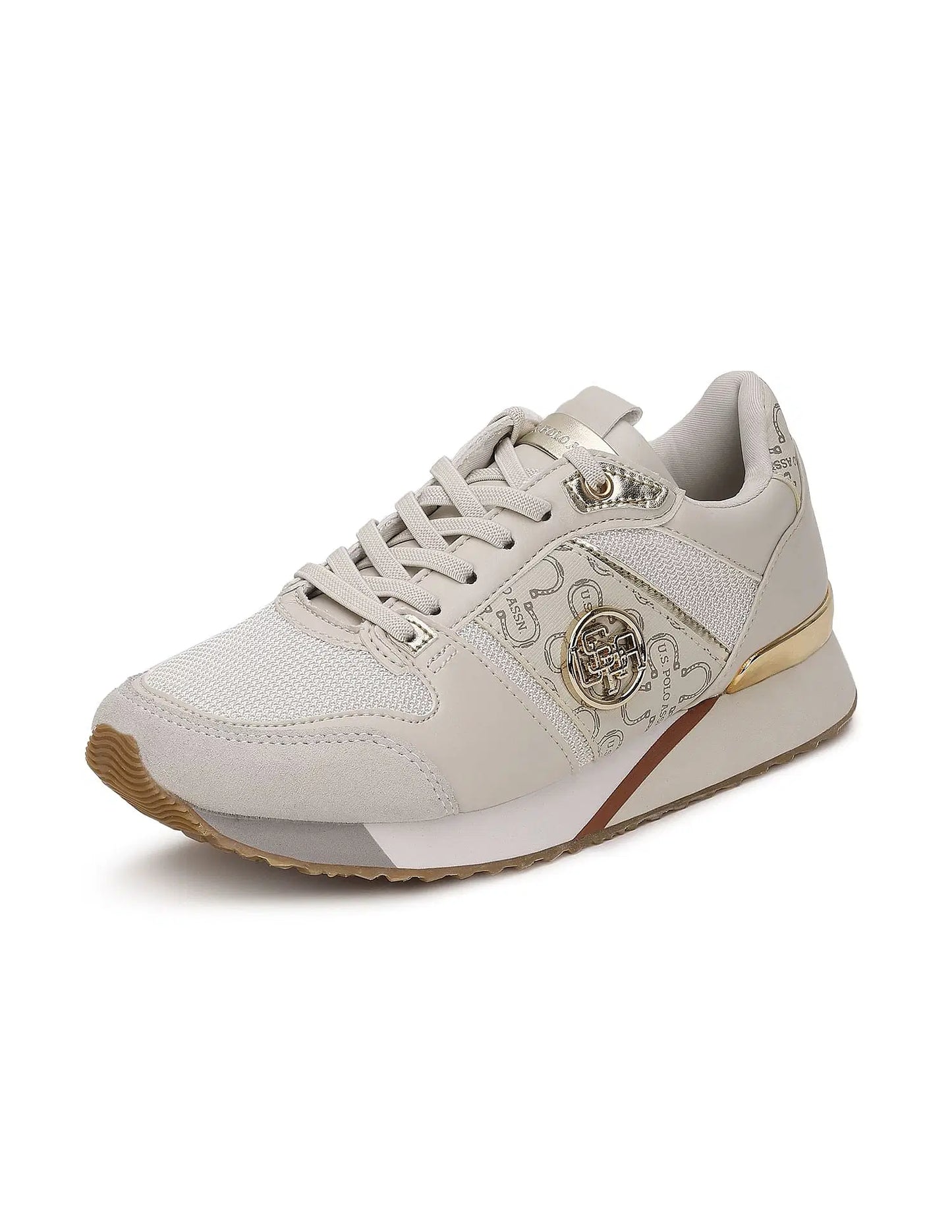 Fashion Forward Women Stella Sneakers with Metallic Panel Design