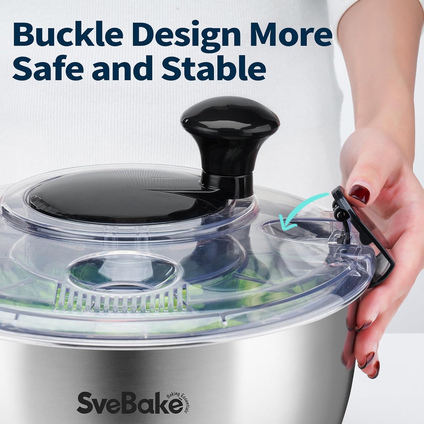 Crank Handle Salad Spinner Lettuce Dryer and Vegetable Washer