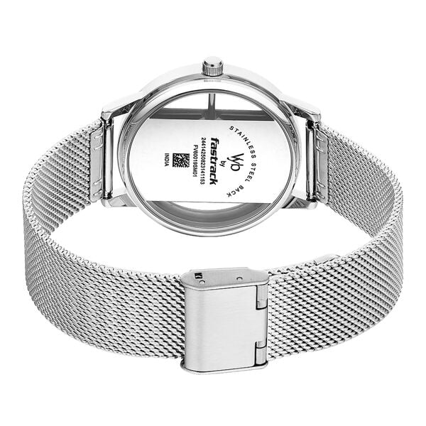 Girls’ Stylish Quartz Analog Watch Purple Dial Lightweight Stainless Steel Strap