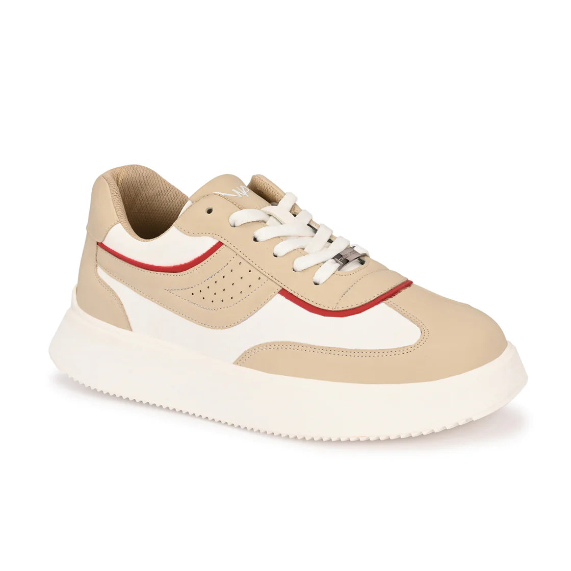 Men’s Lightweight White and Beige Trainers Ideal for Walking and Outings