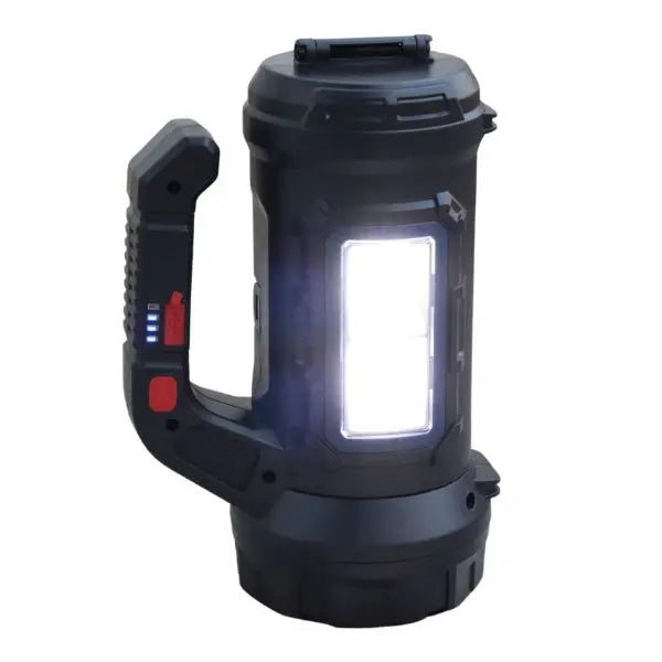 High Power LED Flashlight with Hidden Tool Box and USB Charging for Car and Home