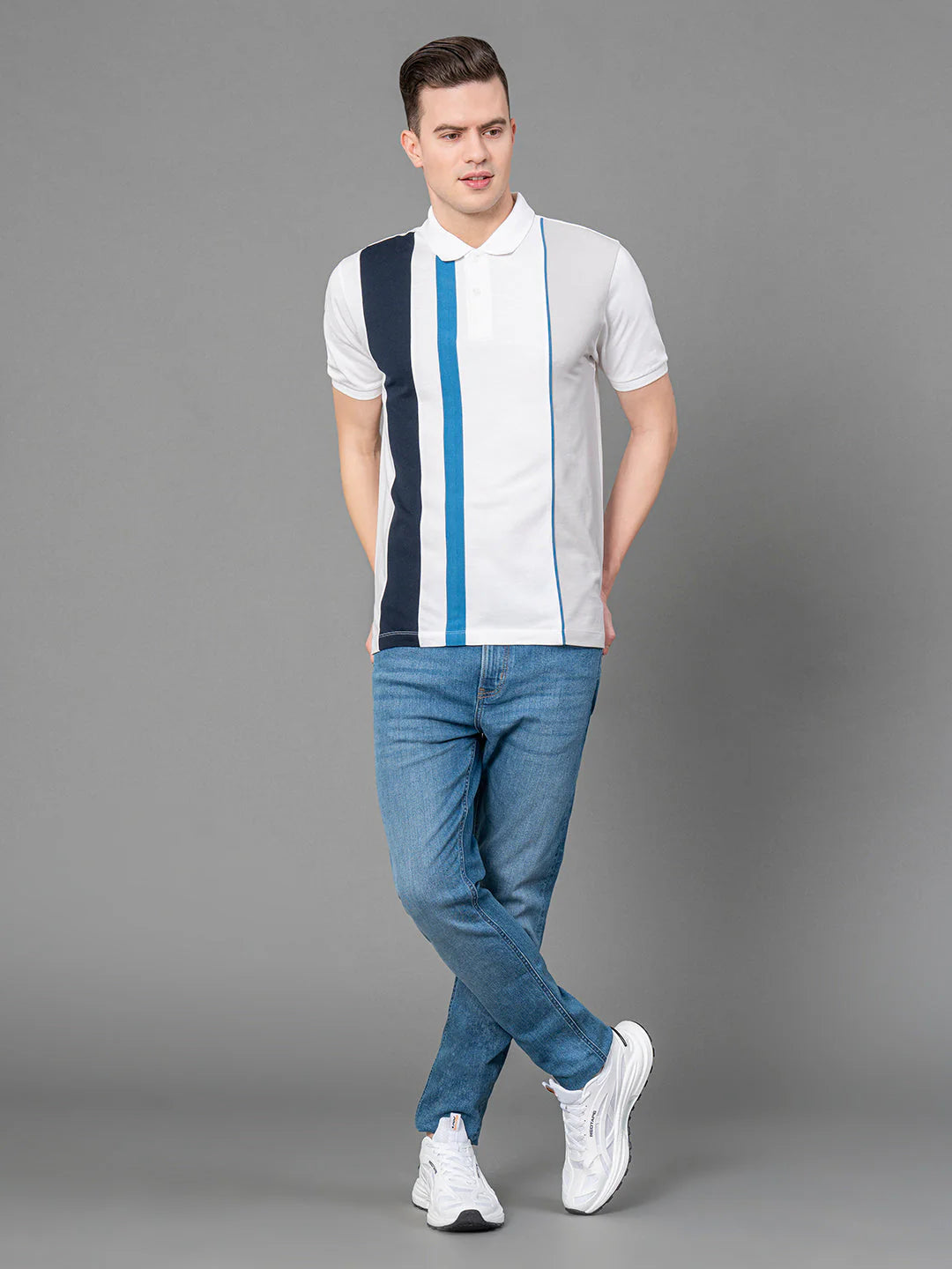 Comfortable Mens Medium Blue Jeans Casual and Streetwear Style