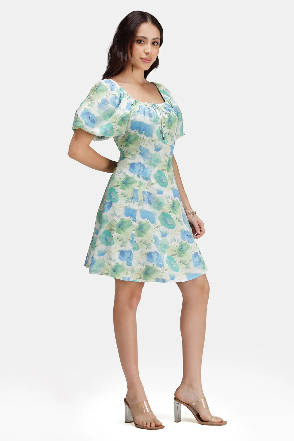 Trendy Women’s Viscose Mini Dress with All-Over Prints and Comfortable Wear
