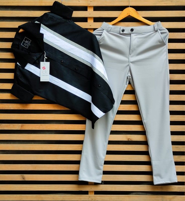 Trendy Men’s Premium Quality Cotton Shirt and Lycra Pant Combo Perfect for Daily Wear