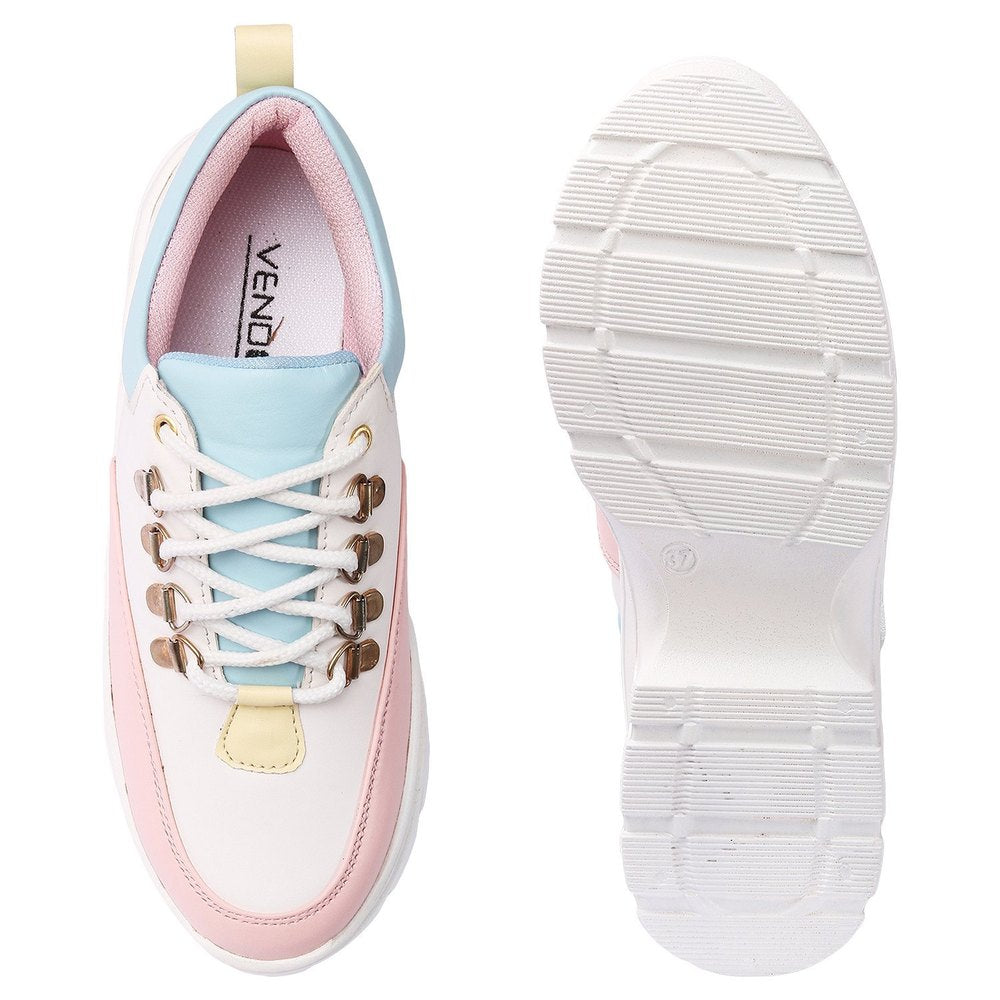 Durable Vendoz Women Fashion Sneakers in Black Perfect for Daily Street Style