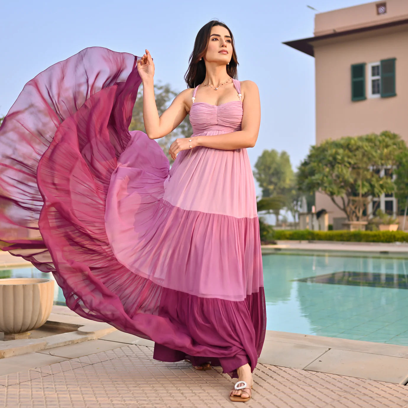 Sophisticated Backless Dress for Party and Evening Wear