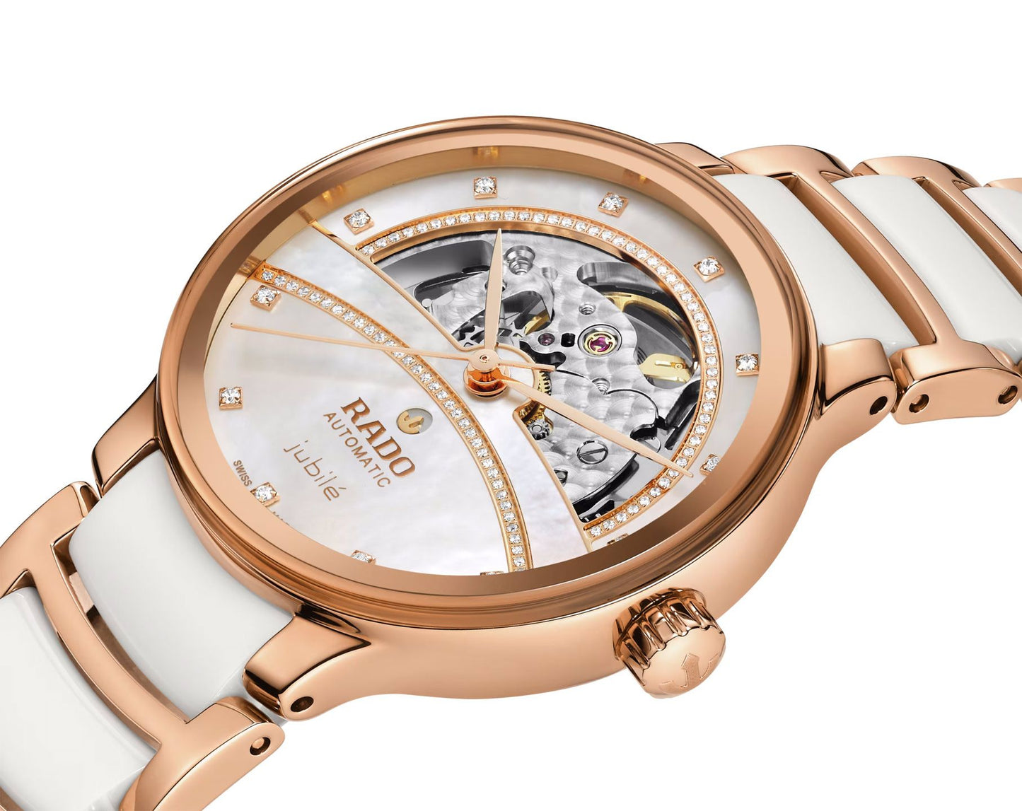 Luxury Automatic Women’s Watch with Diamond Detailing and Heart Dial