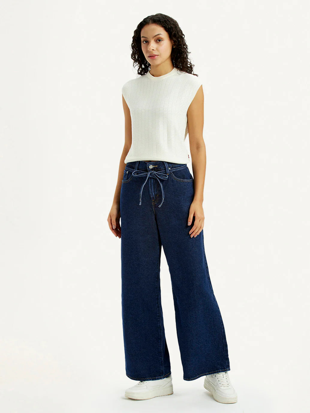 Everyday Wear Women’s Dark Blue XL Straight Loose Fit Mid Rise Jeans for Street Style