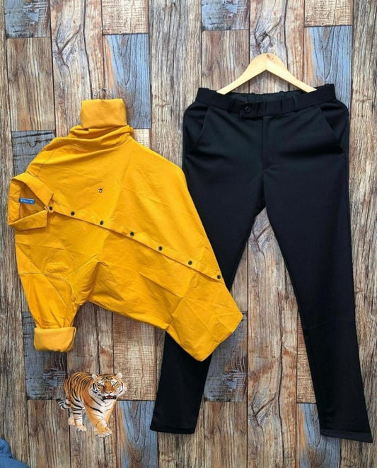 Men’s Casual Shirt and Pant Combo Soft Comfortable Fit Everyday Style