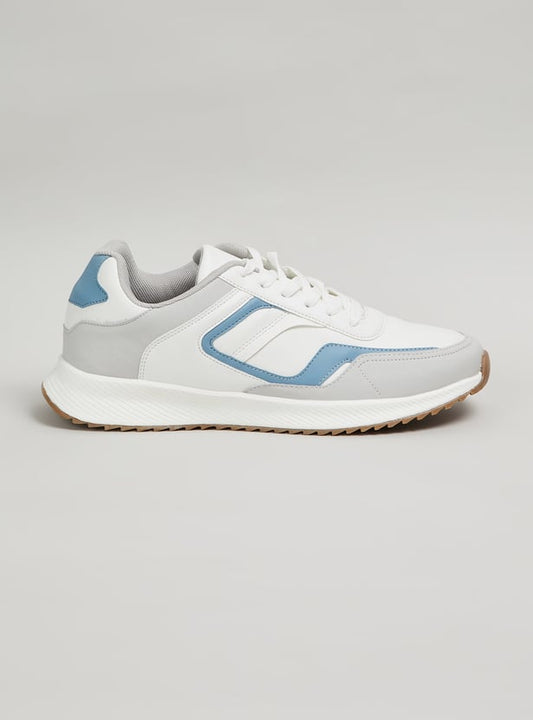 Versatile Colorblock Lace-Up Sneakers for Men for Gym, Outdoor, and Casual Wear