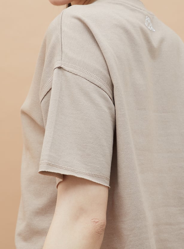 Women’s Sports Crop T Shirt Printed Athletic Top for Running Training and Workouts