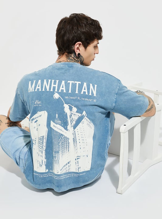 Comfortable Men’s Back Print Cotton T-Shirt for Daily Wear