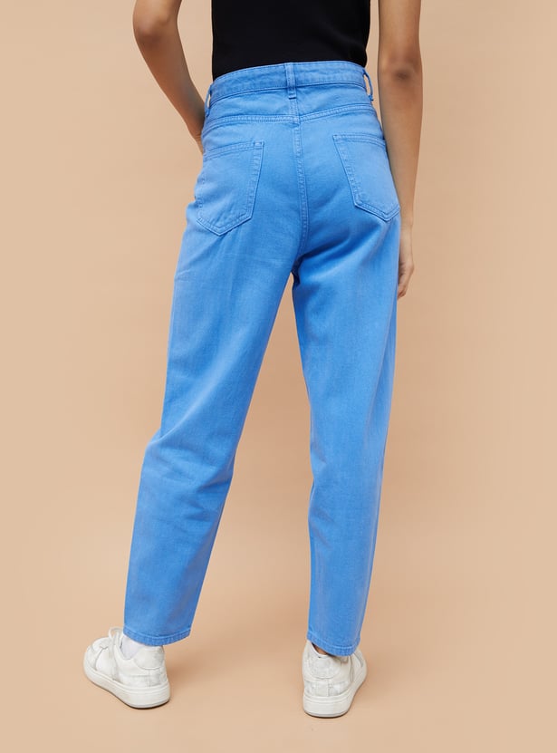 Fashionable Women’s Straight Fit Coloured Denim for Outings - Copy