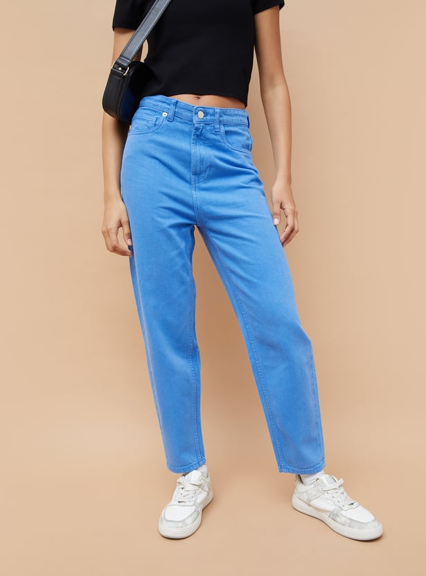 Fashionable Women’s Straight Fit Coloured Denim for Outings - Copy