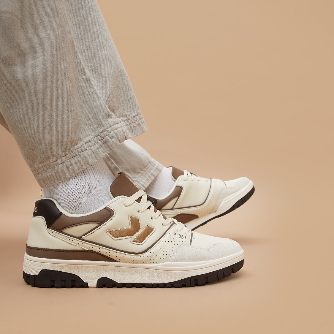 Breathable Colourblocked Lace Up Sneakers Soft Supportive Fit