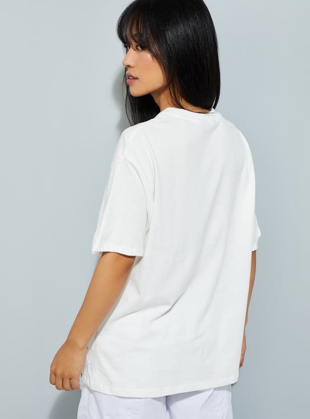 Casual Women’s Printed T-shirt Trendy Relaxed Fit Comfortable Tee for Outings and Travel