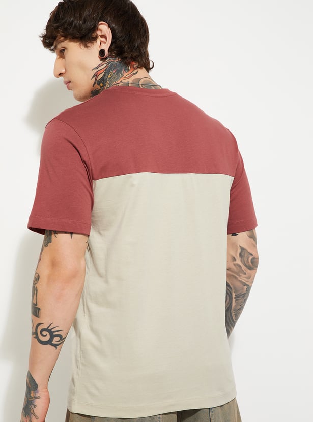Men’s Colourblock T-Shirt Regular Fit Comfortable Everyday Wear