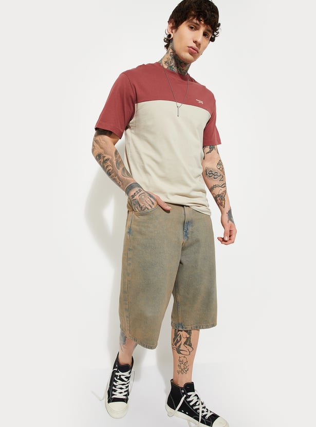 Men’s Colourblock T-Shirt Regular Fit Comfortable Everyday Wear