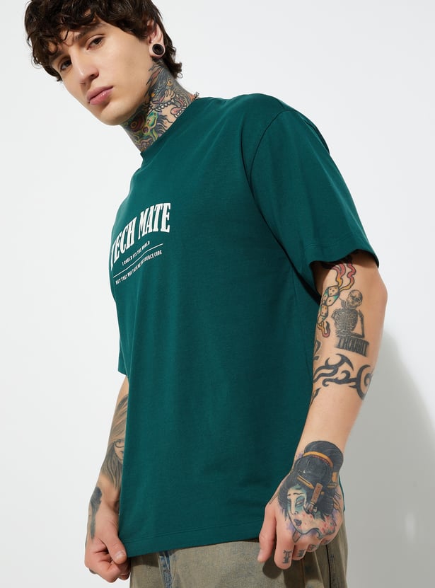 Casual Back Print Oversized T-Shirt for Men Summer & Travel
