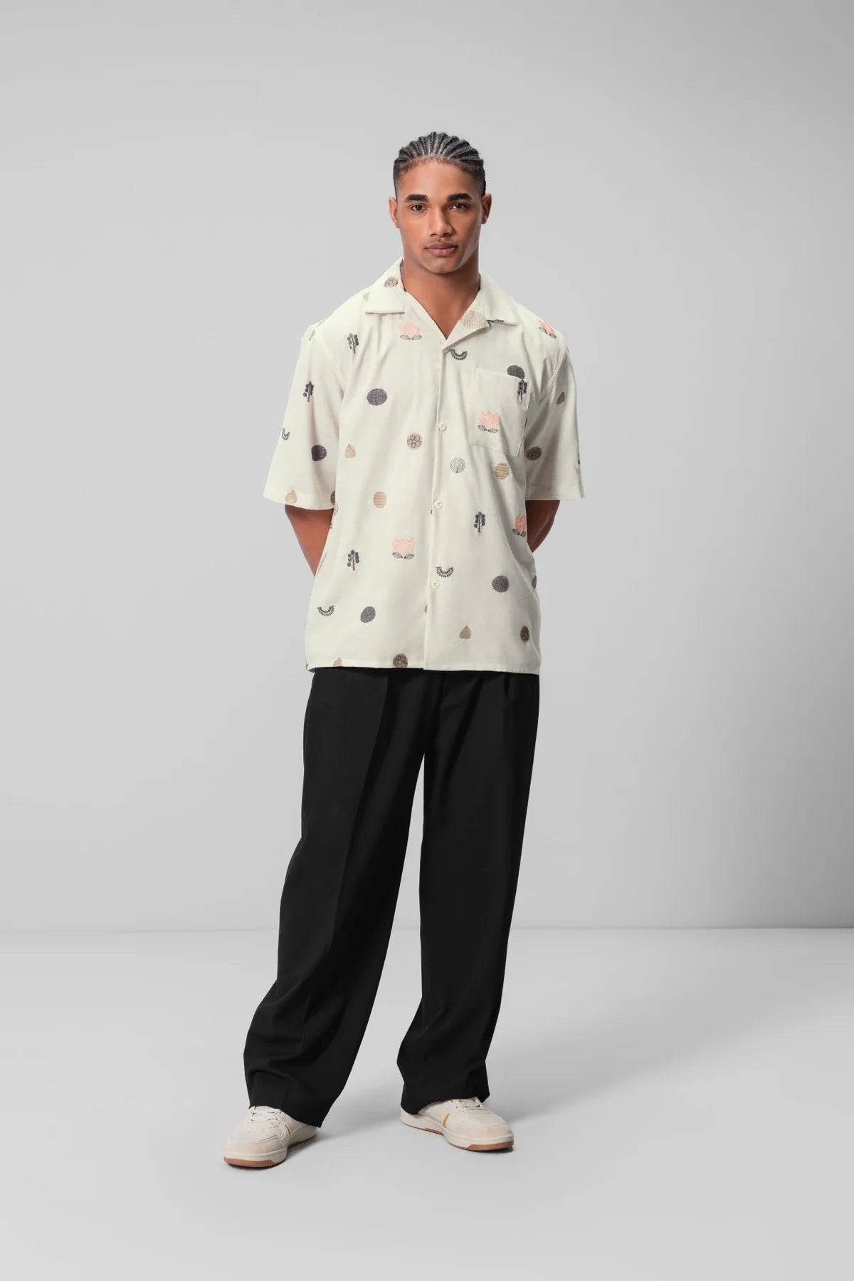 Unisex Cream All Over Print Shirt Trendy and Comfortable