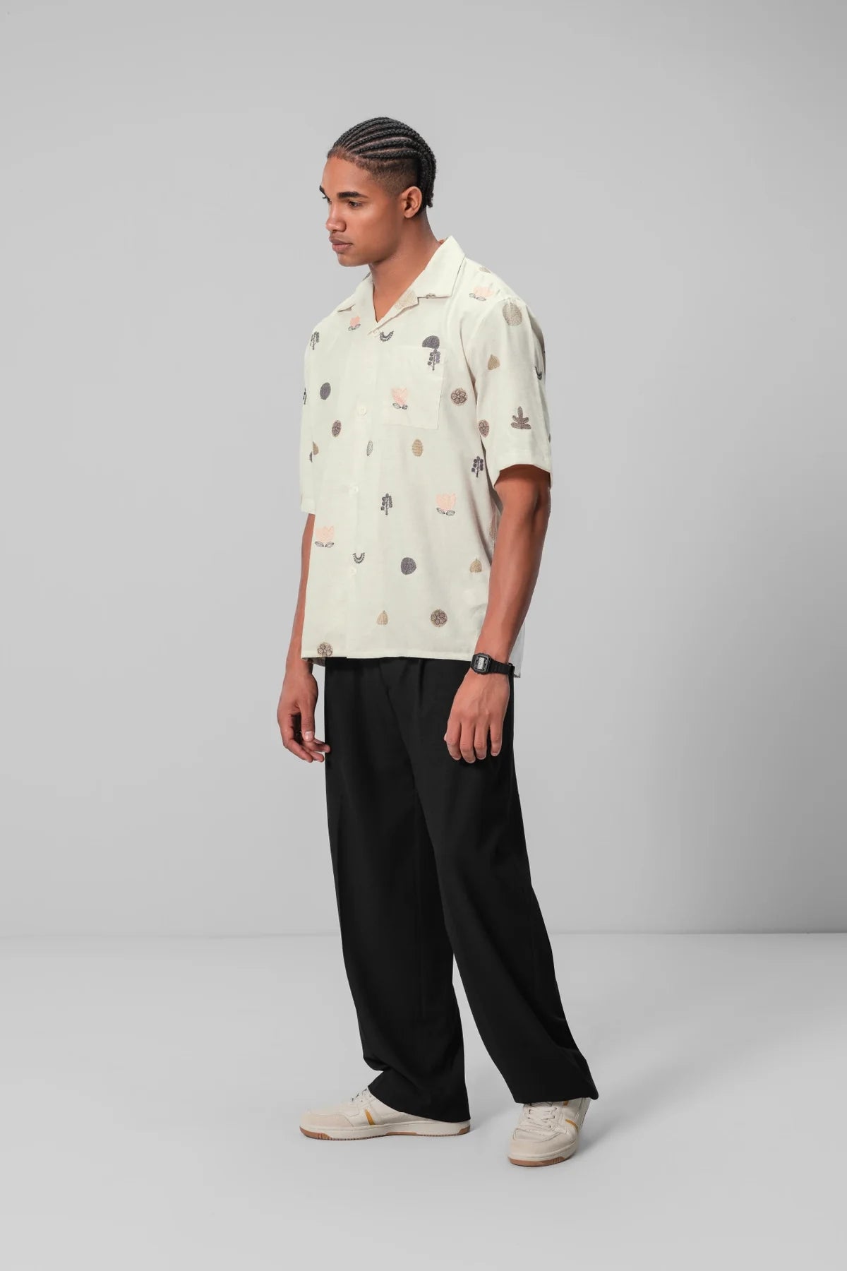 Unisex Cream All Over Print Shirt Trendy and Comfortable