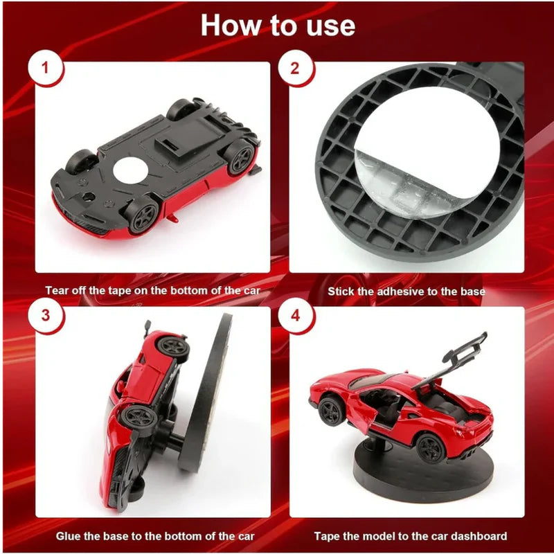 Dashboard Drift Car Model with Openable Doors for Car Interior Decoration