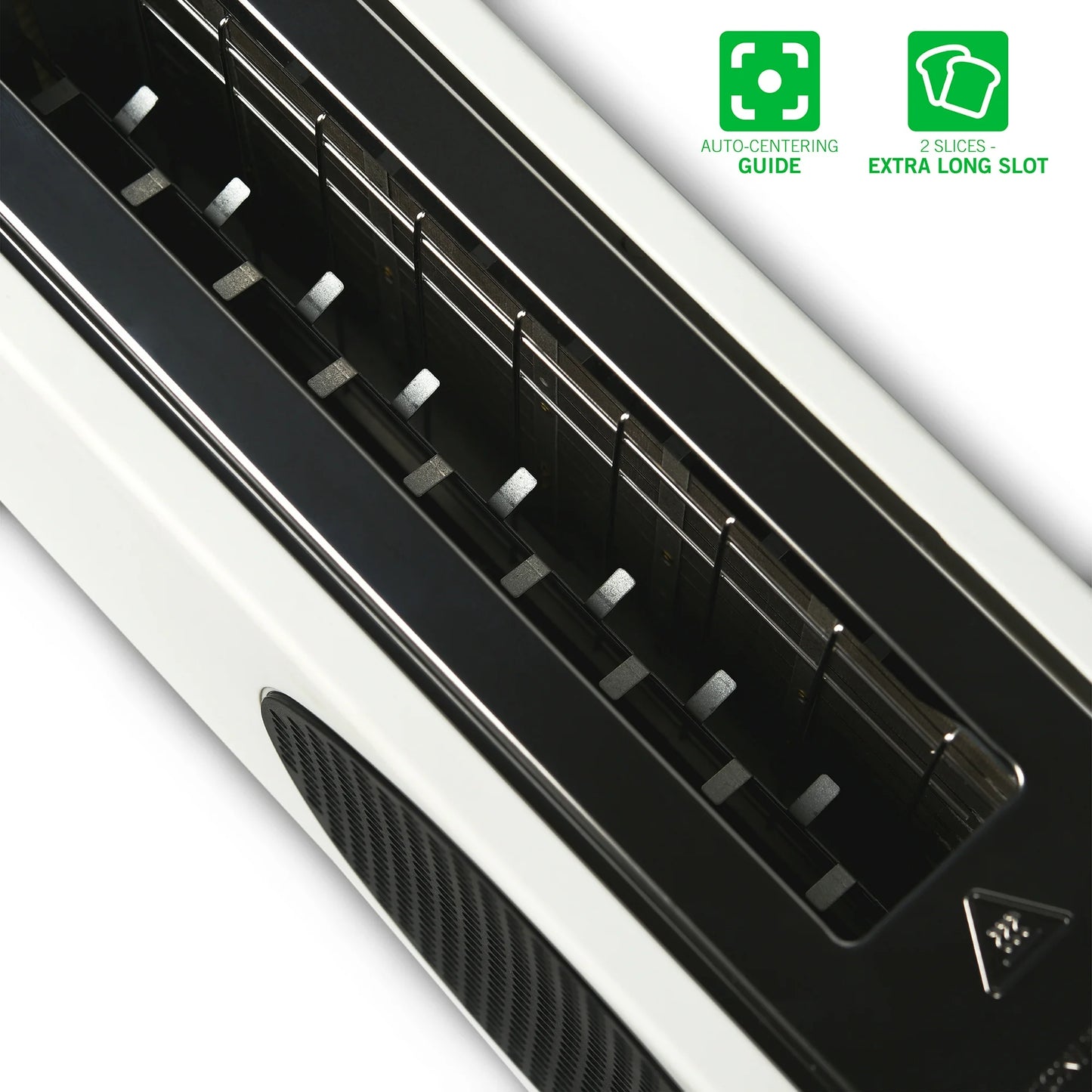Compact Electric Slice Toaster with Detachable Crumb Tray