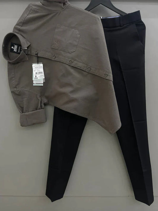 Elegant Oxford Shirt Paired with Tailored Trouser Combo for Men’s Sophisticated Style