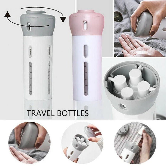 Travel Refillable Dispenser Bottles for Shampoo Lotion and Cosmetics