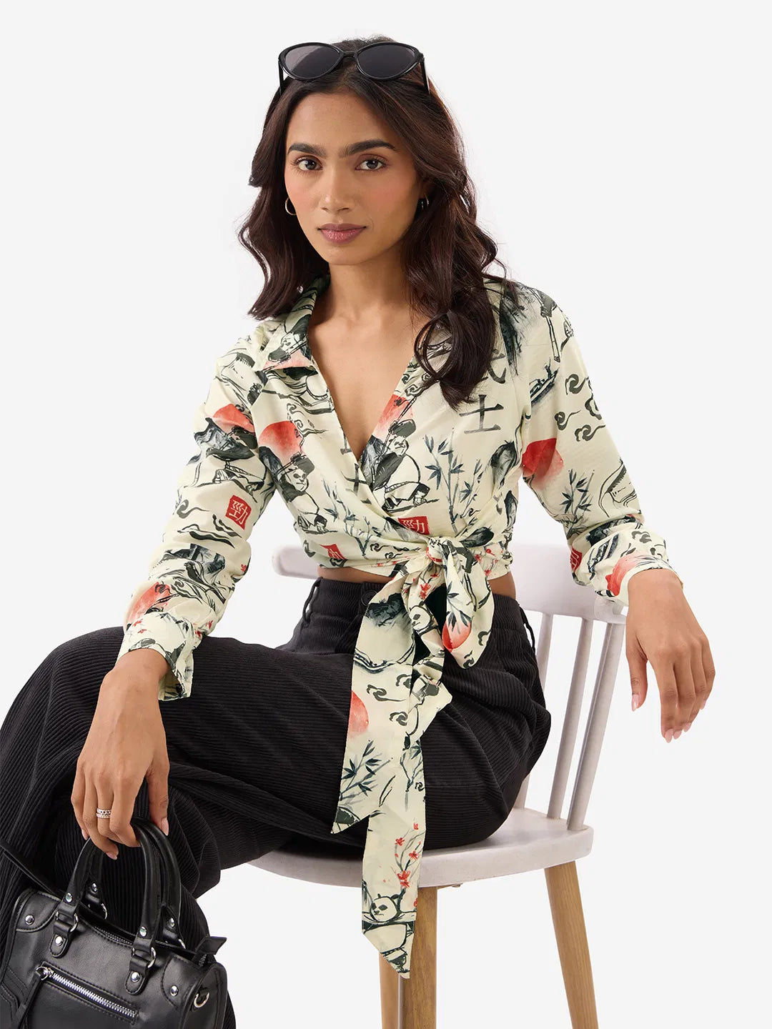Vibrant Kung Fu Panda Cropped Top for Women Party & Casual Outings