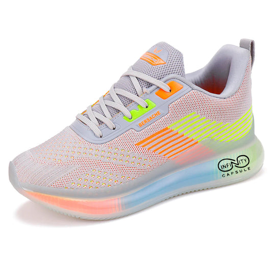 Versatile Grey Sports Running Sneakers for Men Perfect for Gym and Outdoors