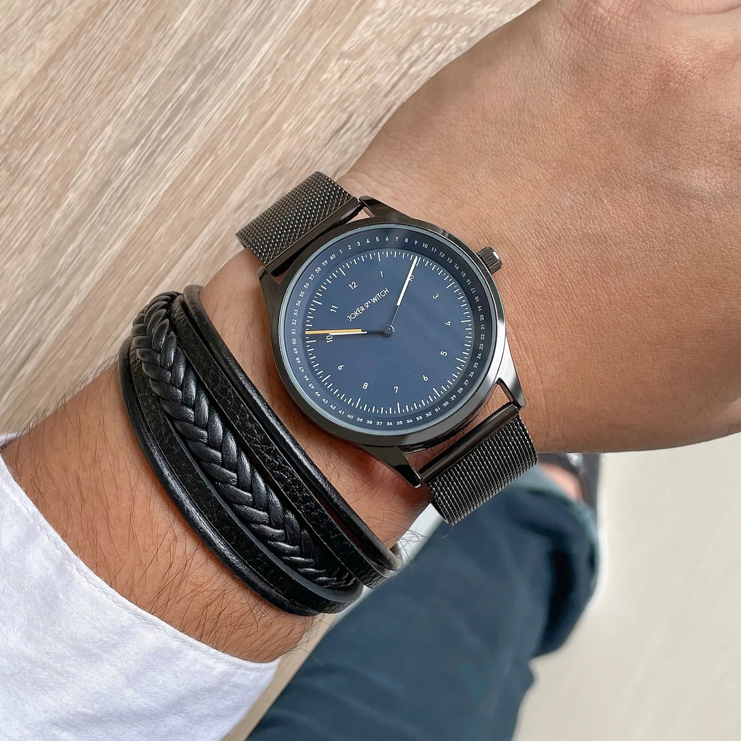 Fashionable Men’s Watch and Bracelet Stack Perfect Gift for Men